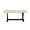 thumbnail image 2 of East West Furniture Dining Table Wire brushed Black & Linen White, VT627, 2 of 4