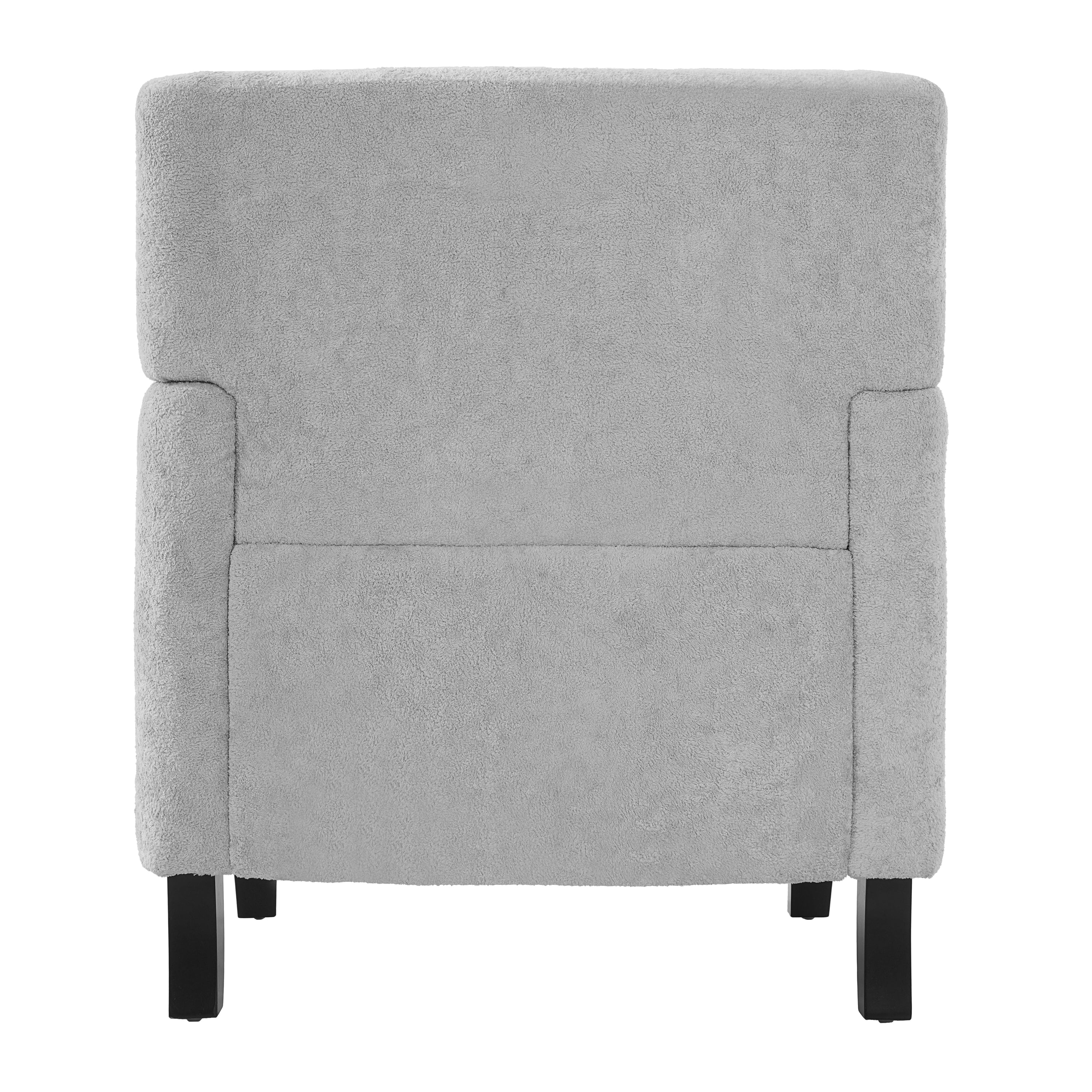 Euroco Modern Accent Chair,Upholstered Armchair with Solid Wood Frame,Comfy Reading Chair,Living Room Chair for Bedroom, Guest Room,Light Grey