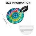 thumbnail image 5 of tie dye107 2pcs PU Leather Round Bag Tags with Privacy Cover and Name ID Tag - Suitcase Tags for Travel Luggage, Handbags, Backpacks, School Bags, 5 of 6