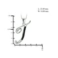 thumbnail image 2 of JewelersClub Black Diamond Accent Sterling Silver A TO Z Initial Pendant, 18", 2 of 4