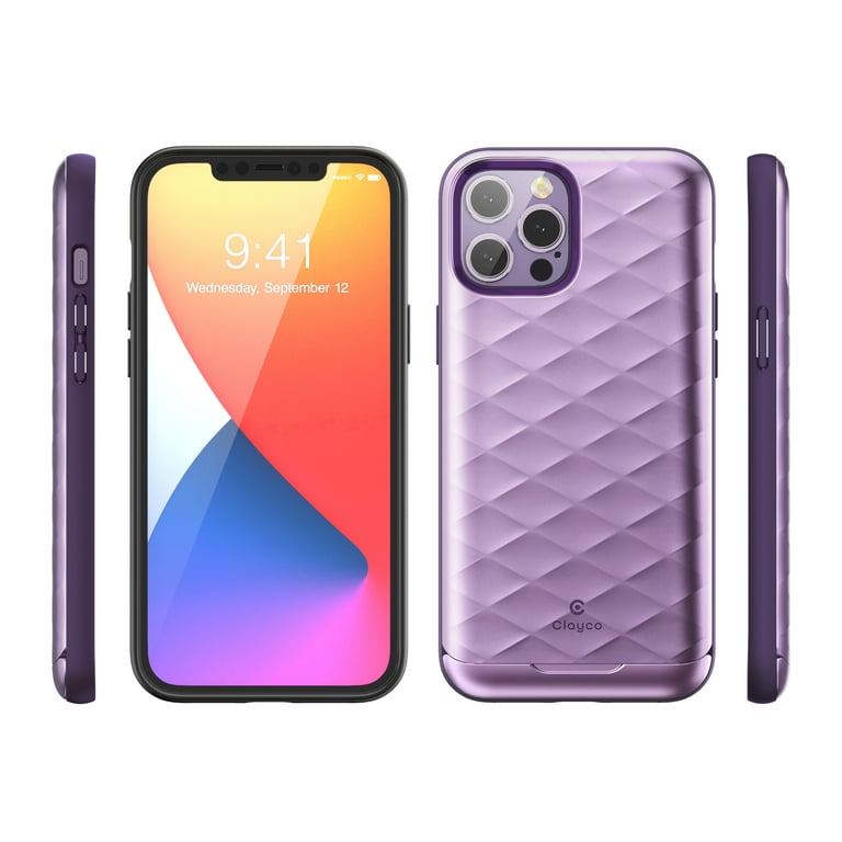 iPhone 12 Pro Max Case, Clayco [Argos Series] Slim Card Holder