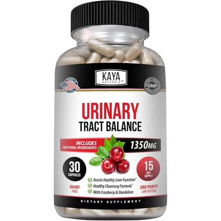 Kaya Naturals - D-Mannose - Urinary Tract UT Cleanse & Bladder Health - Made with Cranberry, Hibiscus & Dandelion Root - D Mannose Capsules Cranberry Supplement - 30 Veggie Capsules