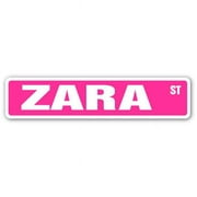 4 x 18 in. Childrens Name Room Street Sign - Zara
