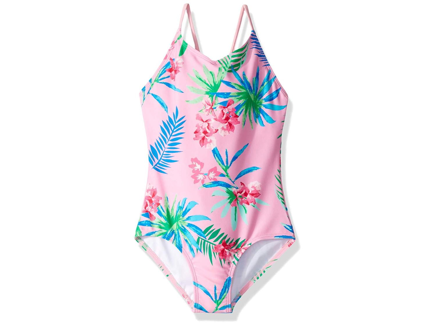 Kanu Surf Daisy Costume Intero Bambina E Ragazza – Fenicottero Verde Hallie, Taglie 2-14, UPF 50+