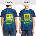 thumbnail image 3 of T-Shirt à Imprimé Graphique 3d Geometry Dash pour Garçons et Filles, Col Ras du Cou, Manches Courtes, 3 of 8