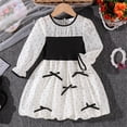 thumbnail image 5 of MEZZALL Baby Girls Dress Sleeve Black White Polka Bow Knot Bud Party Gown Toddler Summer Frock Vacation Dresses, 5 of 9