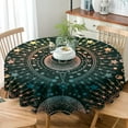 thumbnail image 3 of Magic Astrology Round Tablecloth, Witch Moon Table Cover for Dining Kitchen Picnic Party Restaurant Decoration 60x60nch, 3 of 6