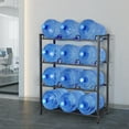 thumbnail image 5 of Flylapdo 5 Gallon Jug Holder 4 Tier Bottle Stand Water Cooler Rack Heavy Duty Carbon Steel Water Bottle Holder Organizer Shelf 3 Row 12 Slots Water Rack for 5 Gal Water Bottle benchmark, 5 of 10