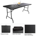 thumbnail image 5 of Everyday Home 6-foot Folding Table for Camping, Parties, and Dining (Black), 5 of 8