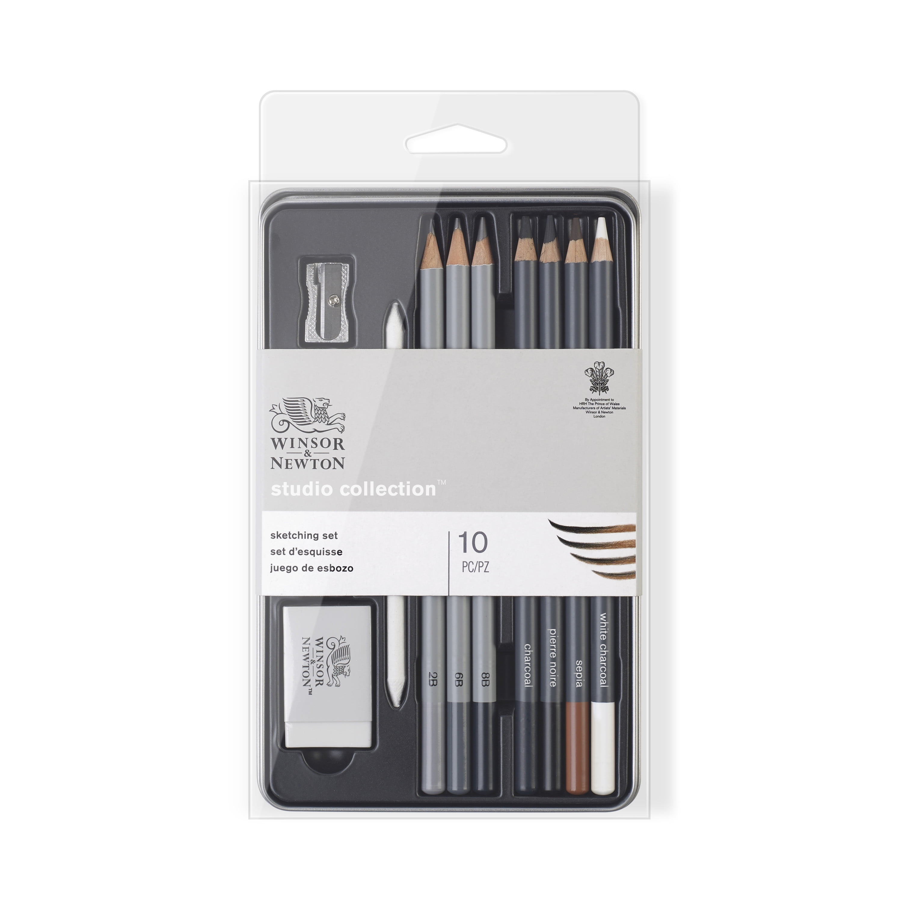 teiliges Skizzenstifte Set Skizzierstifte Set Winsor & Newton Precision Pencils Graphic Sketching Pencils Assorted in Metal Box 10