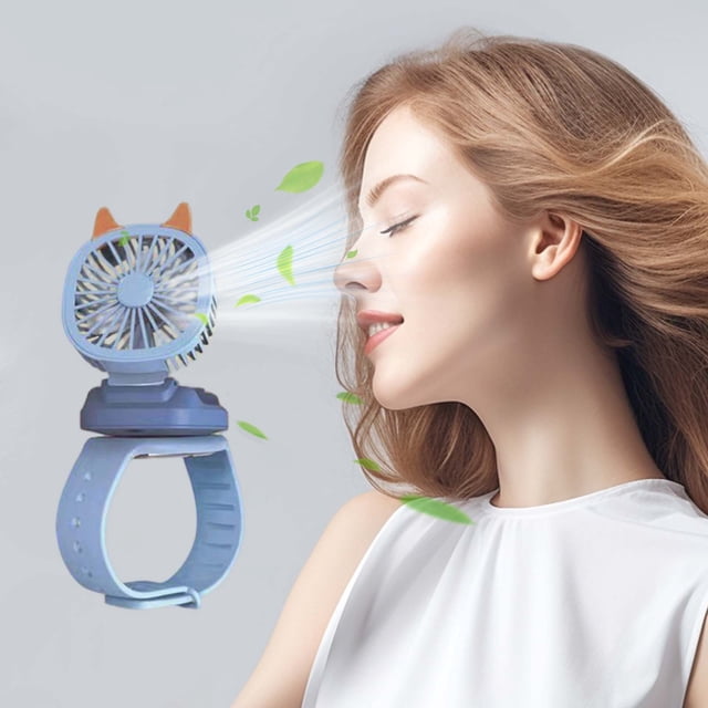 Wzzjkit Desk Fan Watch Fan Usb Mini Charging Student Outdoor Handheld Small Fan Children's Day Gift