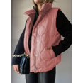 thumbnail image 3 of Sleeveless Fall Winter Jackets for Women Lightweight Stand Collar Cropped  Vest Button Zip Up Quilted Bomber Jacket Warm Coat Outerwear with Pockets, 3 of 6