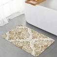 thumbnail image 5 of Kitchen Mat Rug Set of 2 Vintage Floral Pattern Khaki Runner Rug Anti-Fatigue Comfort Memory Foam Standing Mat Non-Slip Floor Door Mat for Bathroom Bedroom 18x30in+18x48in, 5 of 6