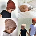 thumbnail image 3 of GRNSHTS Parental-Child Hats Knitted Autumn Winter Warm Beanies Soft Solid Hats for Unisex Baby Adult, 3 of 9