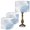 Feather, variant on Table Lamp Shade, 13”W x 10”H HD Printing Geometric floral leaves marble Lampshade, Lamps shades, Modern Lampshade Decor for Table and Floor Lamps (Mountain)
