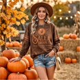 thumbnail image 3 of Halloween Sweatshirts for Women Funny Vintage Graphic Witch Shirts Crewneck Long Sleeve Pullover Tops Spooky Season Apparel, 3 of 4