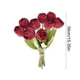 thumbnail image 3 of Ramo de flores de tulipán artificial 9 piezas – Tulipanes falsos Real Touch para decoración del hogar, centros de mesa de boda, arreglos de jarrones de mesa, decoraciones para salón y comedor, 3 of 7