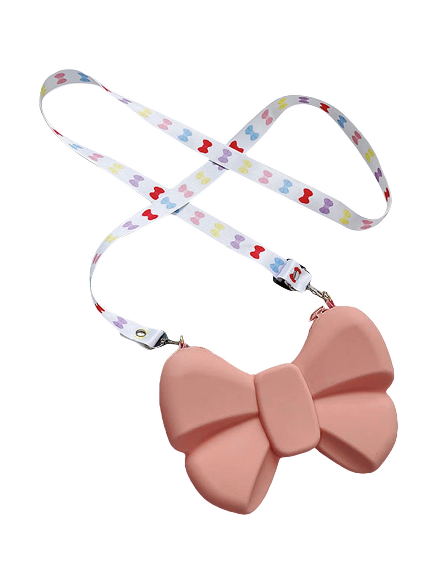 TheFound Sac à Bandoulière pour Petites Filles Forme de Nœud Sac à Main
