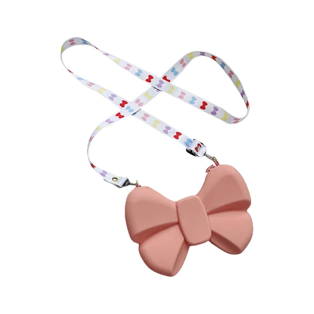 Diconna Portefeuille Cadeau pour Petite Fille Sac à Main en Forme d'Arc Mignon