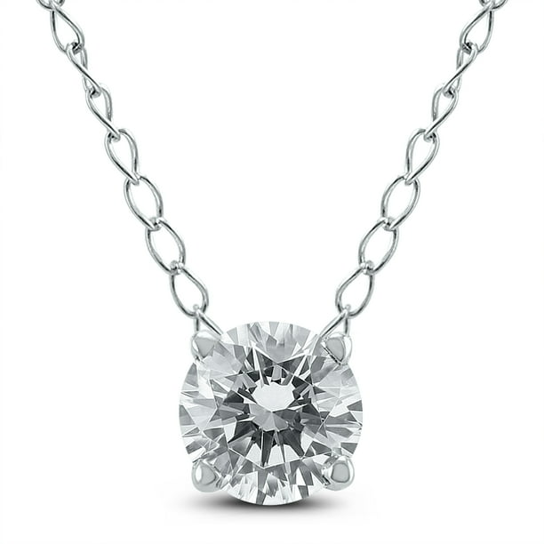Szul Jewelry 1/2 Carat Floating Round Diamond Solitaire Necklace in