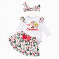 thumbnail image 4 of zuwimk Newborn Baby Girl Fall Outfit Set Romper Pants Infant Clothes Letter Print Long Sleeve Ribbed Jumpsuit Bodysuit Clothing(18-24 Months,Beige), 4 of 4