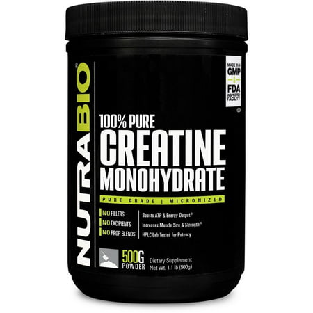 100% Pure Creatine Monohydrate (500 Grams) - Micronized, Unflavored, HPLC Tested, PUREST CREATINE AVAILABLE – NutraBio’s high quality micronized Creatine Monohydrate.., By (Best Quality Creatine Monohydrate)