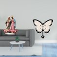 thumbnail image 2 of Decoración de escritorio acrílica, adorno de mesa DIY, regalo único para el hogar, vacaciones, chimenea, colgante de pared, reloj de mariposa sin tict, 2 of 8