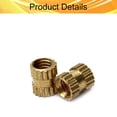 thumbnail image 3 of Wekity M3x5mm Female Thread Knurled Nuts,200PCS Hx4mm OD Brass Threaded Insert Embedment Nuts Hydraulic Welded Joint Injection Molding Assortment Kit for 3D Printing Injection Molding-0621, 3 of 5