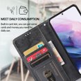 thumbnail image 3 of Wallet Case for Samsung Galaxy S23, Vintage Retro PU Leather Soft Silicone Shockproof Magnetic Flip Folio Cover with Kickstand Card Slots Holder Wrist Strap Shockproof Case, Black, 3 of 8