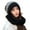 Black, variant on UDIYO Women Hat Twist Pattern Brimless Autumn Winter Korean Style Knitting Cap Scarf for Riding