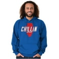 thumbnail image 5 of Chilin in Illinois Funny State Shape Hoodie Sweatshirt Women Men Brisco Brands S, 5 of 6