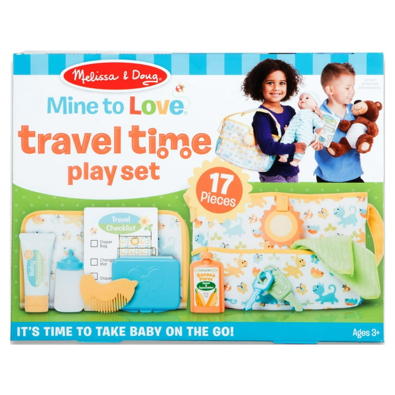 Melissa & Doug Mine To Love Travel Time Play Set for Dolls (Diaper