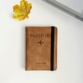 thumbnail image 3 of Passport Holder Passport Cover With Credit Card Slot And Boarding Pass Slot Combo Passport Wallet Book Travel Must Have RFID Blocking Leather Travel Accessories,Brown, 3 of 6