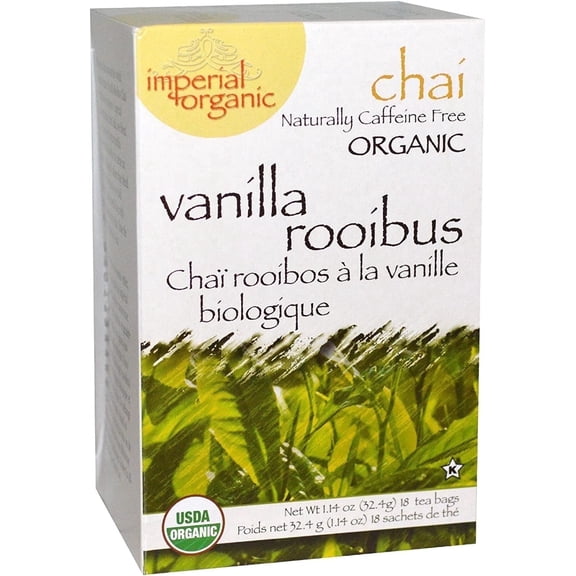 Uncle Lees Tea Imperial Organic Chai, Vanilla Rooibus - 18 Tea Bags