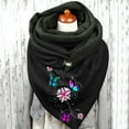 thumbnail image 2 of Women Tie Dye Butterfly Print Cotton Winter Warm Button Up Scarf, 2 of 3