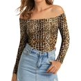 thumbnail image 2 of Xishao Womens Off Shoulder Short Sleeve/Long Sleeve Tops T Shirt Bodysuit Jumpsuit Xishao ropa, 2 of 2
