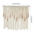 thumbnail image 2 of Macrame Wall Hanging Nature Cotton Boho Woven Yarn Tassel Tapestry Curtains Wall Decor for Home Decoration, 2 of 13