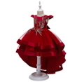 thumbnail image 4 of Loriccy Girls Solid Color Christmas Party Dress, 4 of 5
