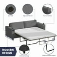 thumbnail image 4 of ijuicy 2 in 1 Pull Out Couch Bed, Convertible Sleeper Sofa Queen Size, Sofa Bed with USB Port for Living Room - Gray, 4 of 6