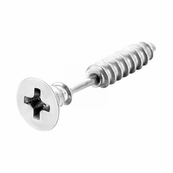 SUSHANG Phillips Screw Earrings Stainless Steel Screw Ear Stud Earring Piercing Jewelry