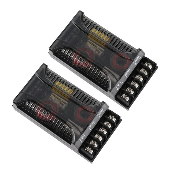 Crossover de audio para automóviles de 2, cableado negro razonable fácil de transporte 2 piezas divisor de frecuencia de altavoces universales para automóviles para para