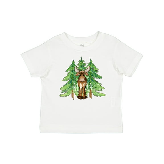 Inktastic Alaska Moose and Trees Boys or Girls Baby T-Shirt