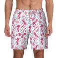 thumbnail image 2 of Picia Seahorse and Starfish pattern Mens Swim Trunks with Compression Liner Stretch Beach Shorts Quick Dry with Zipper Pockets No-Chafing Board Shorts-X-Large, 2 of 9