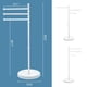 thumbnail image 5 of Soporte para toallas de baño de metal blanco mate de 40 pulgadas de alto con 3 barras giratorias, soporte para toallas de secado, 5 of 7