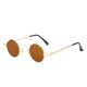thumbnail image 1 of Gafas de sol redondas de metal, gafas unisex de moda, gafas retro, accesorios para ropa de exterior, marco negro, lentes negros y grises, 1 of 2