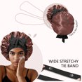 thumbnail image 2 of Women Satin Bonnet Silk Hair Reversible Bonnets Hair Wrap for Sleeping Cap with Tie Band, 2 of 3