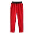 thumbnail image 6 of Men's Cotton Elastic Waist Sweatpants - Baggy, Wide Leg, Lounge Pants with Pockets for Daily Wear Red M, 6 of 6