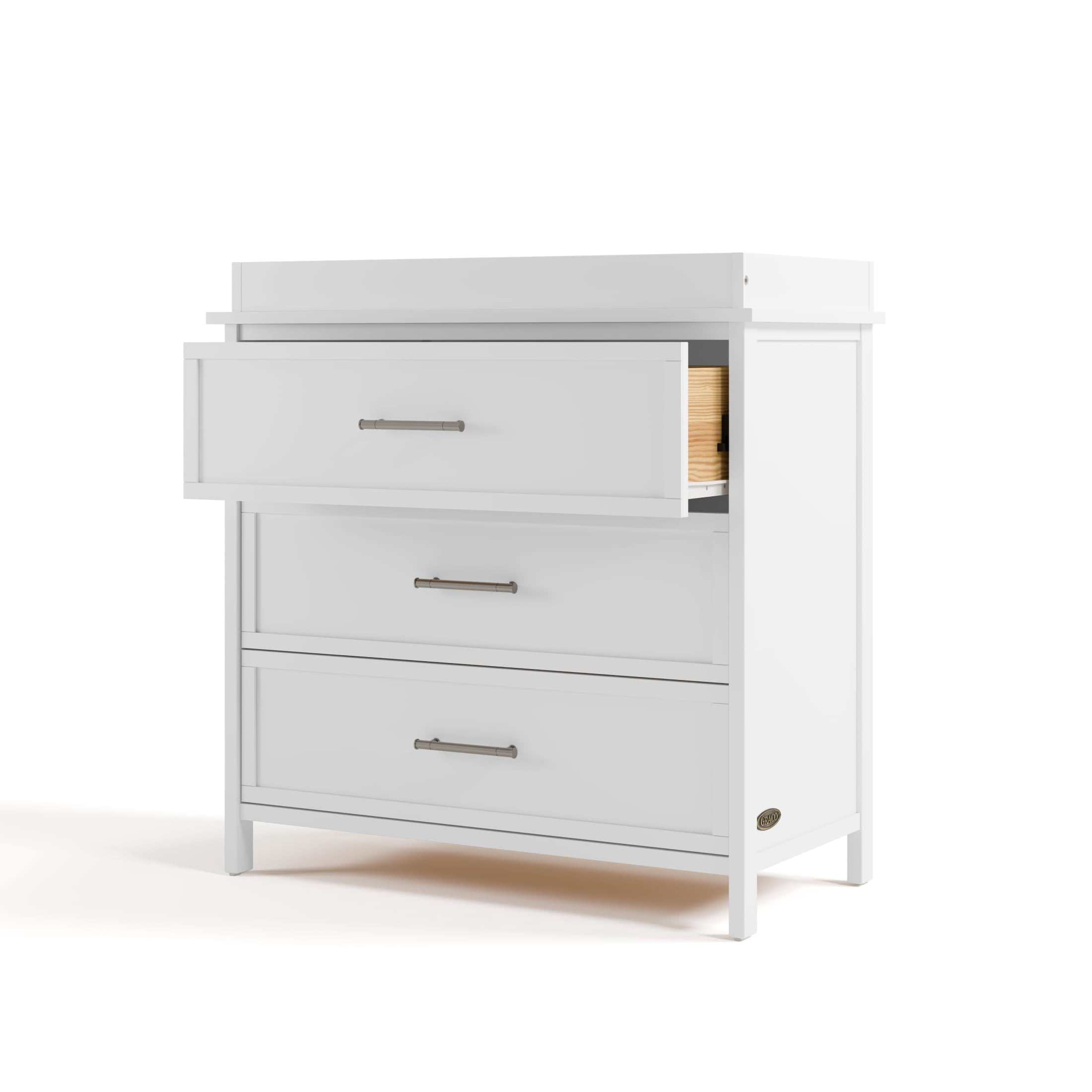 Graco Classic 3 Drawer Dresser with  Infant Changing Topper, White