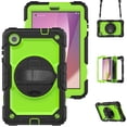 thumbnail image 1 of XYX For Lenovo Tab M8 4th Gen Case 8 inch 2024/2023, 360 Rotating Shockproof Cover with Stand, Screen Protector, Shoulder Strap, Lime PC, 1 of 7