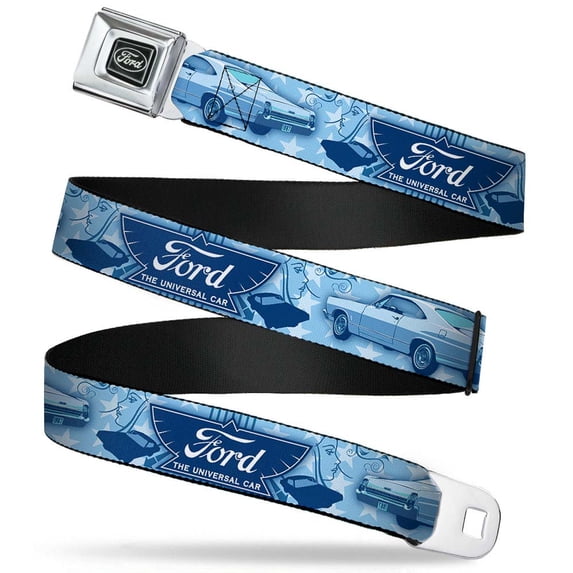 Ford Emblem Vintage Ford Logo 1967 Galaxie 500 Stars Blues Webbing Seatbelt Seatbelt Belt Kids